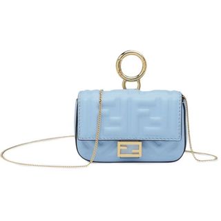 FENDI - フェンディ　ナノ バゲット チャーム ライトブルーナッパレザー チャーム