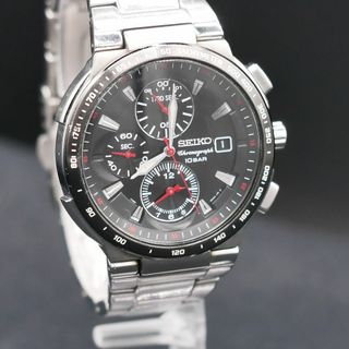 セイコー(SEIKO)のSEIKO 7T92-0KG0 メンズ クロノグラフ 腕時計 黒文字盤(腕時計(アナログ))