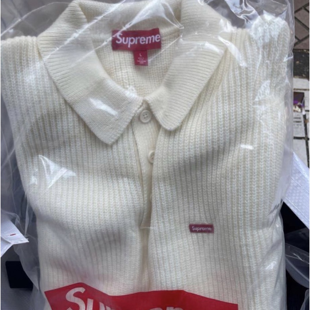 Supreme Small Box Polo Sweater アイボリー