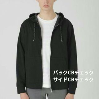 美品　BLACK lab.  サイドチェック　胸ロゴ　ストレッチトレーナー　黒