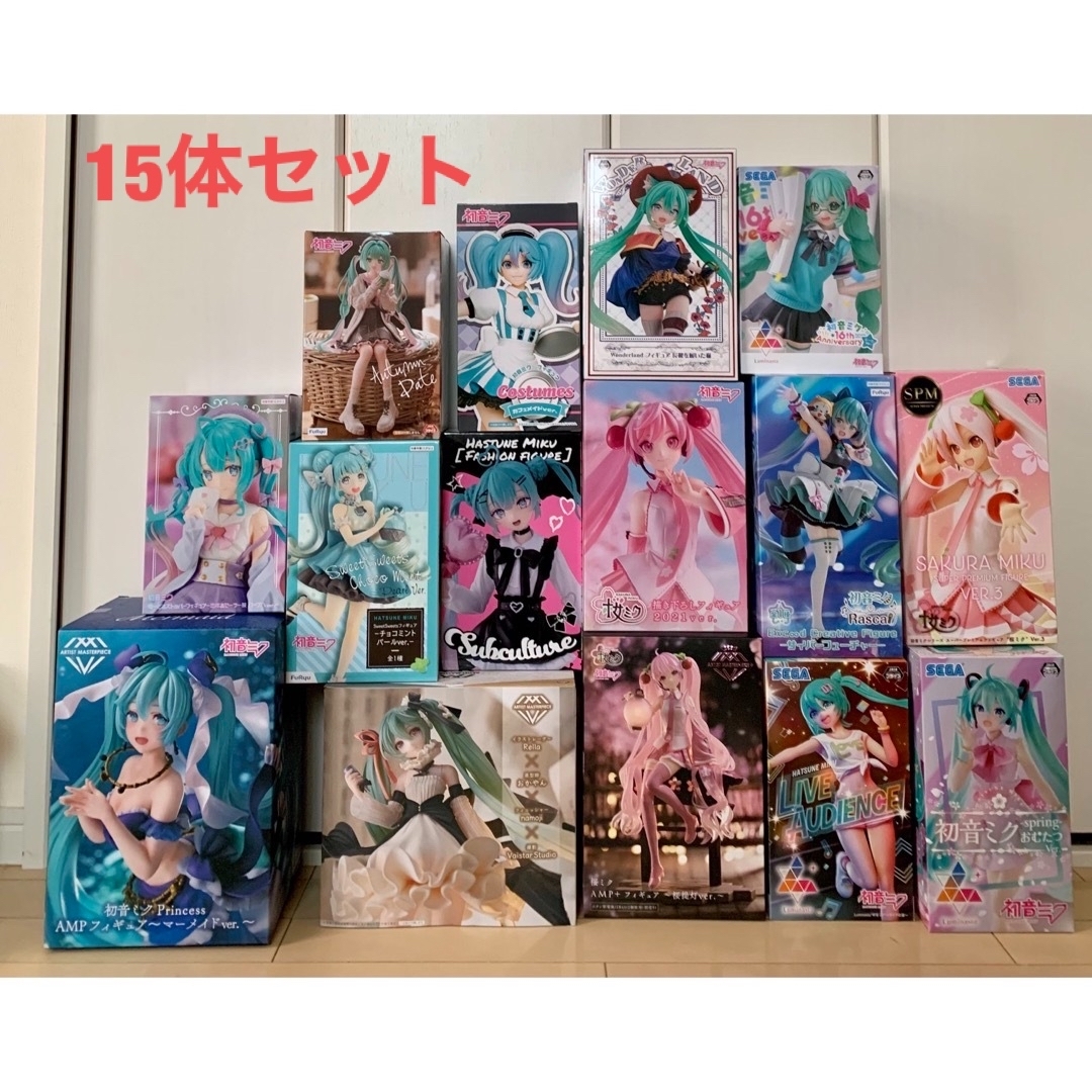 初音ミク 桜ミク フィギュア 15体セット まとめ売りの通販 by なかじ's ...