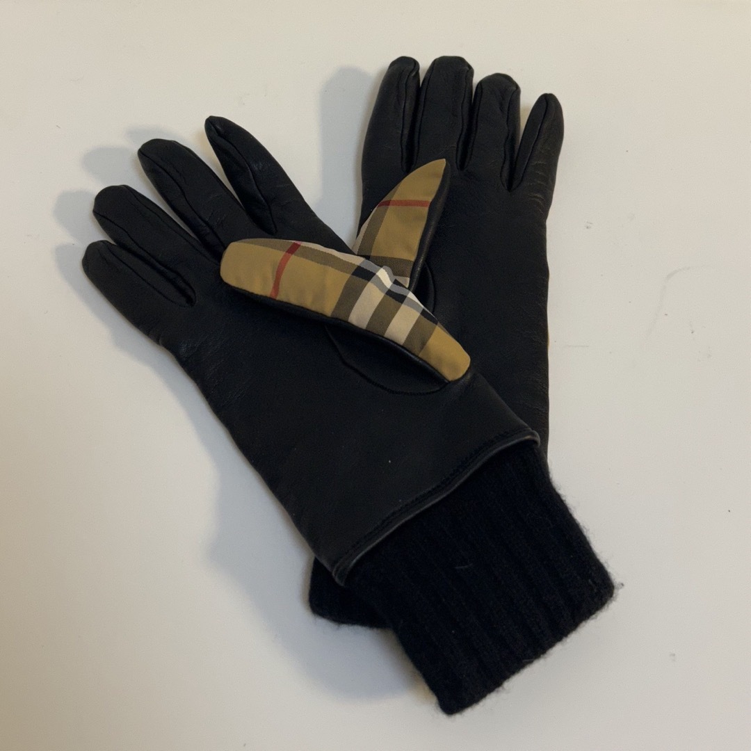 BURBERRY(バーバリー)のバーバリー BURBERRY ヴィンテージチェック　革　手袋 レディースのファッション小物(手袋)の商品写真