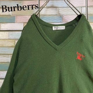 バーバリー(BURBERRY)の【90's】バーバリーズ　ニット　セーター　ワンポイント刺繍ロゴ(ニット/セーター)