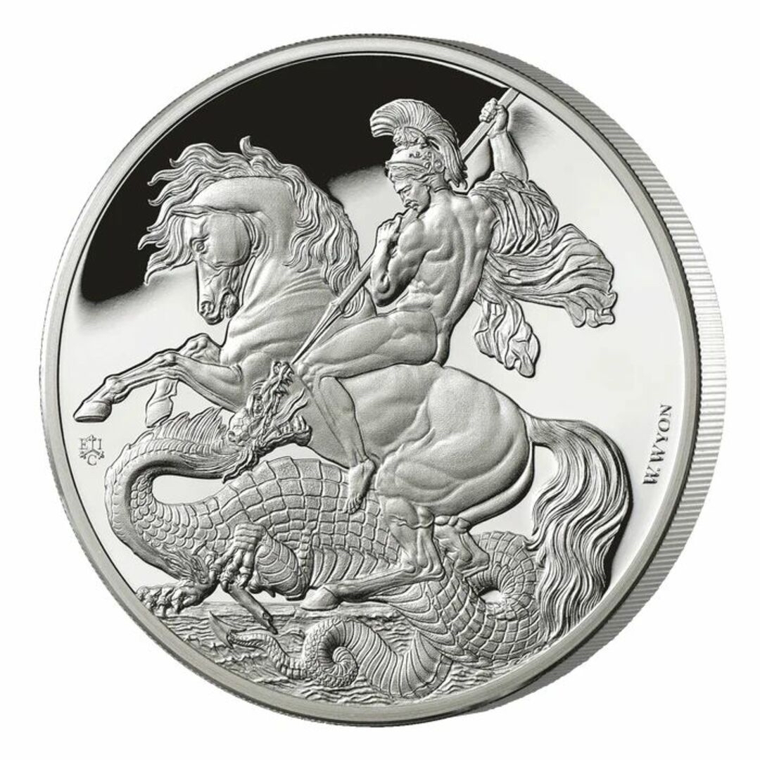 2023年　セントヘレナ マスターピース　竜を退治する聖ジョージ 1オンス銀貨