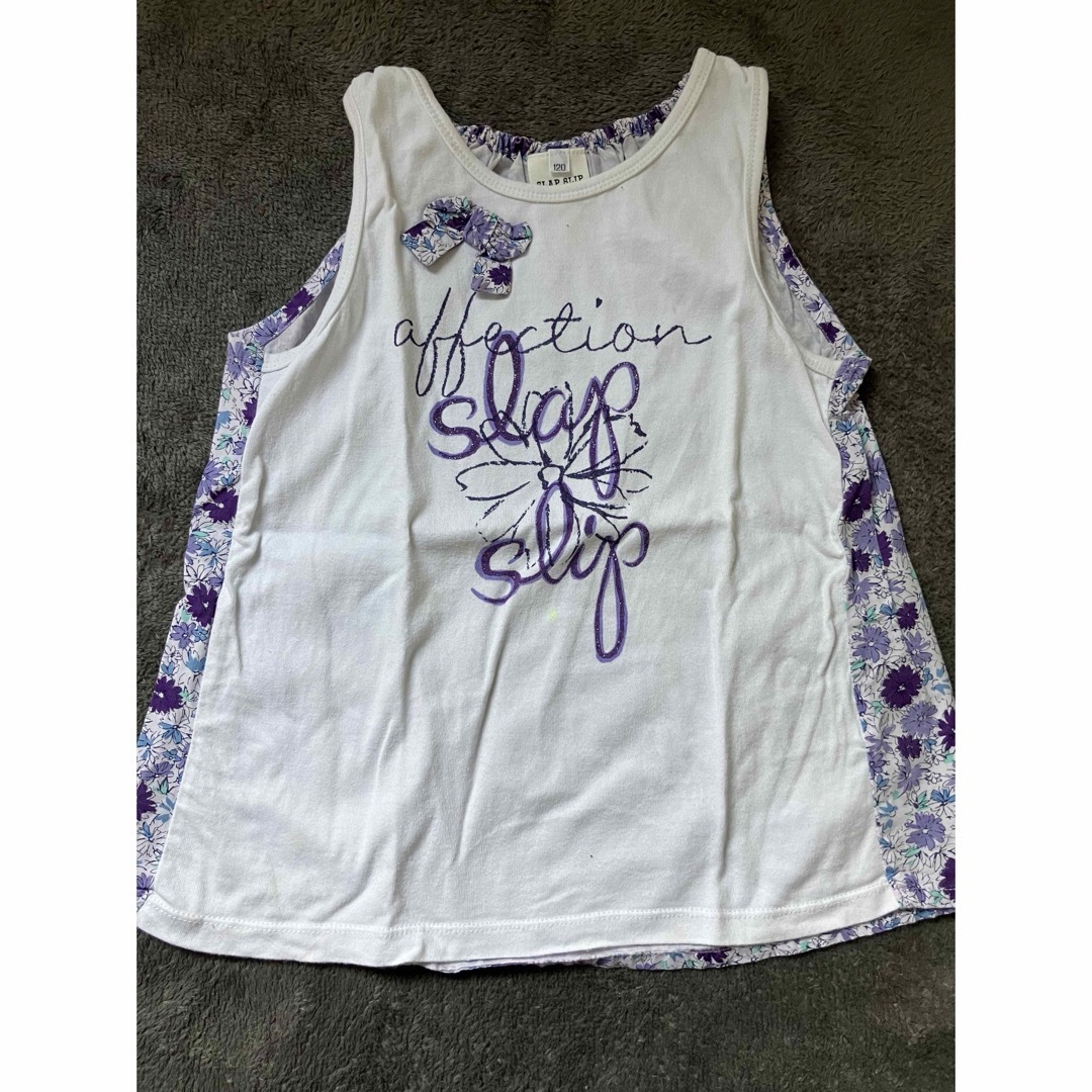 SLAP SLIP(スラップスリップ)のSLAP SLIP  ノースリーブ　120 キッズ/ベビー/マタニティのキッズ服女の子用(90cm~)(Tシャツ/カットソー)の商品写真