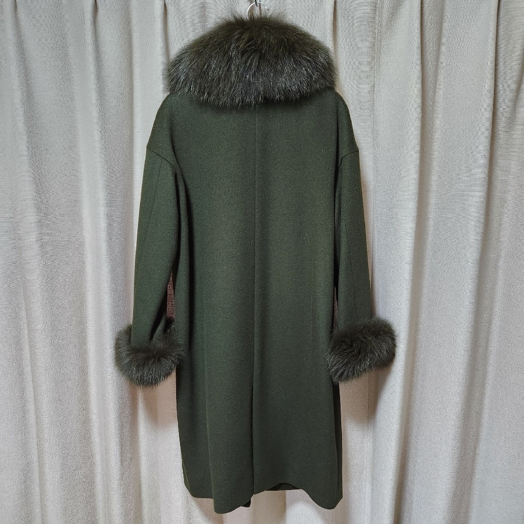 グレースコンチネンタル ファー衿付 ダッフルコート フォックス カシミヤ