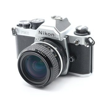 【美品】Nikon New FM2 シルバー + Ai-S NIKKOR 35mm F2.8 レンズセット(デジタル一眼)