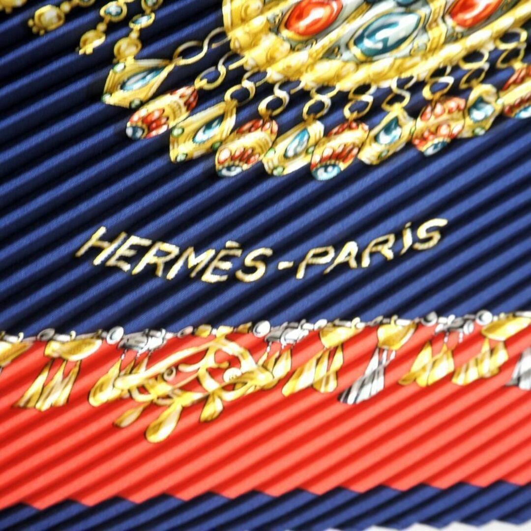 さらし エルメス ＨＥＲＭＥＳ プリーツカレ スカーフ 砂漠の