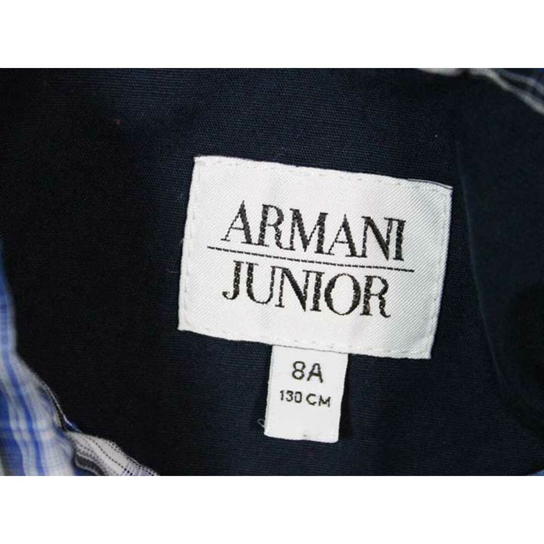 Giorgio Armani(ジョルジオアルマーニ)の【秋物 新入荷!】☆アルマーニ ジュニア/Armani Junior☆130cm 長袖シャツ 白×青 【中古】子供服 キッズ kids 男の子 春秋 130132 キッズ/ベビー/マタニティのベビー服(~85cm)(シャツ/カットソー)の商品写真