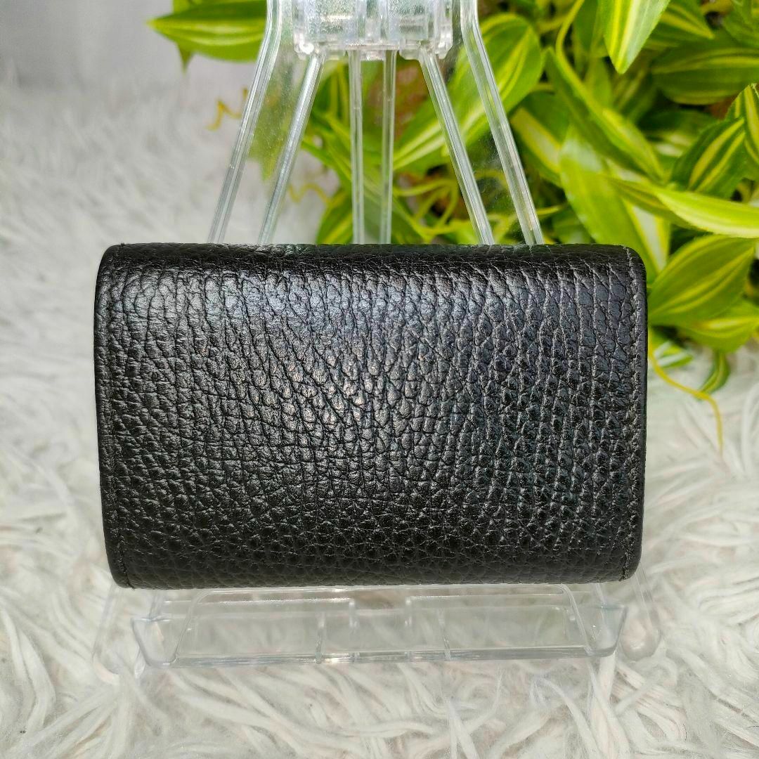GUCCI - グッチ キーケース ブラック ロゴ レザー GUCCI 6連キー GUCCI - グッチ キーケース ブラック ロゴ レザー GUCCI 6連キー