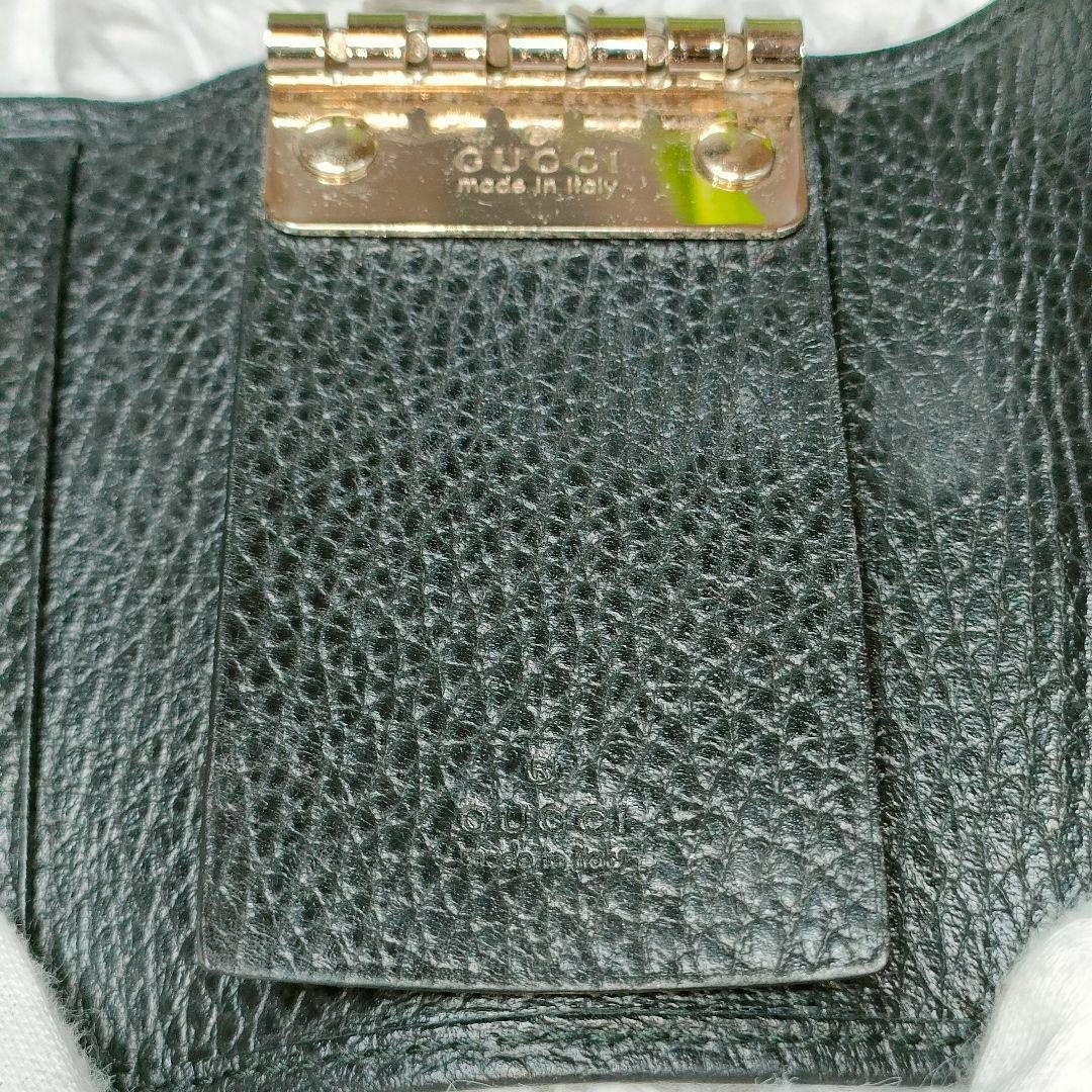 GUCCI - グッチ キーケース ブラック ロゴ レザー GUCCI 6連キー GUCCI - グッチ キーケース ブラック ロゴ レザー GUCCI 6連キー