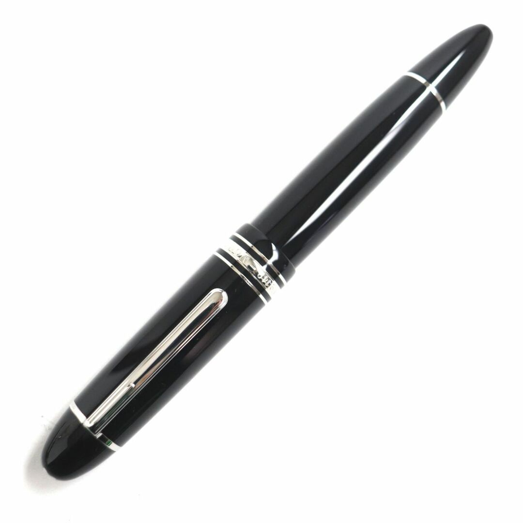 MONTBLANC(モンブラン)の極美品▼MONTBLANC モンブラン マイスターシュテュック No.149 ホワイトスター ペン先18K 万年筆 ブラック×シルバー Fニブ ドイツ ケース インテリア/住まい/日用品の文房具(ペン/マーカー)の商品写真