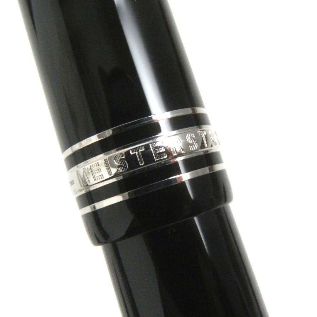 MONTBLANC(モンブラン)の極美品▼MONTBLANC モンブラン マイスターシュテュック No.149 ホワイトスター ペン先18K 万年筆 ブラック×シルバー Fニブ ドイツ ケース インテリア/住まい/日用品の文房具(ペン/マーカー)の商品写真