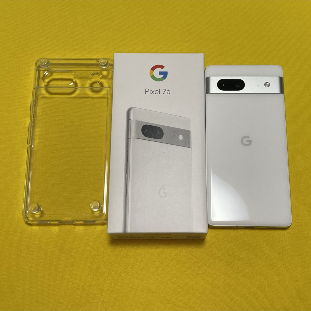 Google Pixel(グーグルピクセル)の【超美品】Google Pixel7a ★オマケ付！ ★Snow SIMフリー スマホ/家電/カメラのスマートフォン/携帯電話(スマートフォン本体)の商品写真