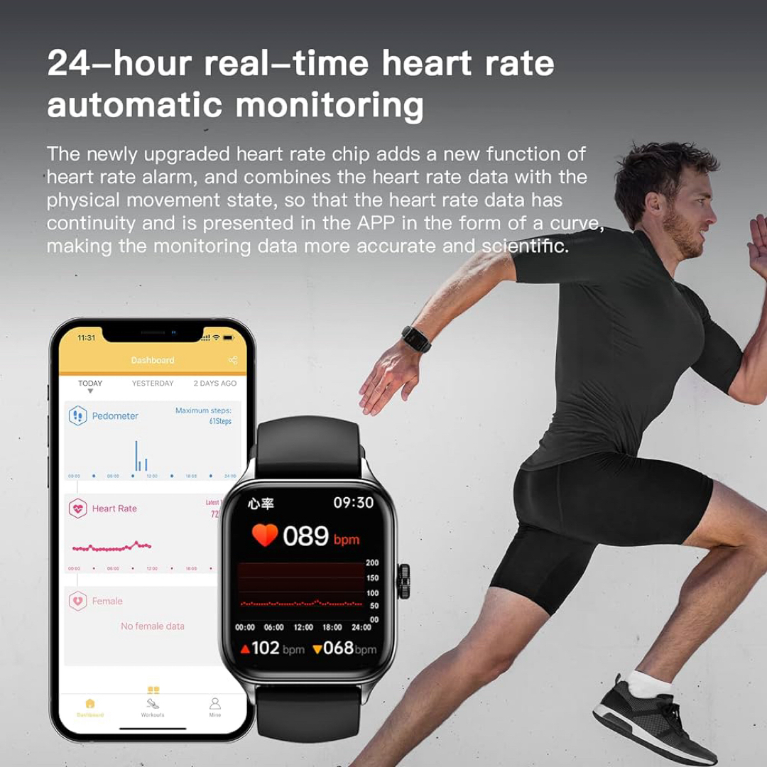 スマートウォッチsmart watch 1.85インチ大画面 健康管理 着信通知 メンズの時計(腕時計(デジタル))の商品写真
