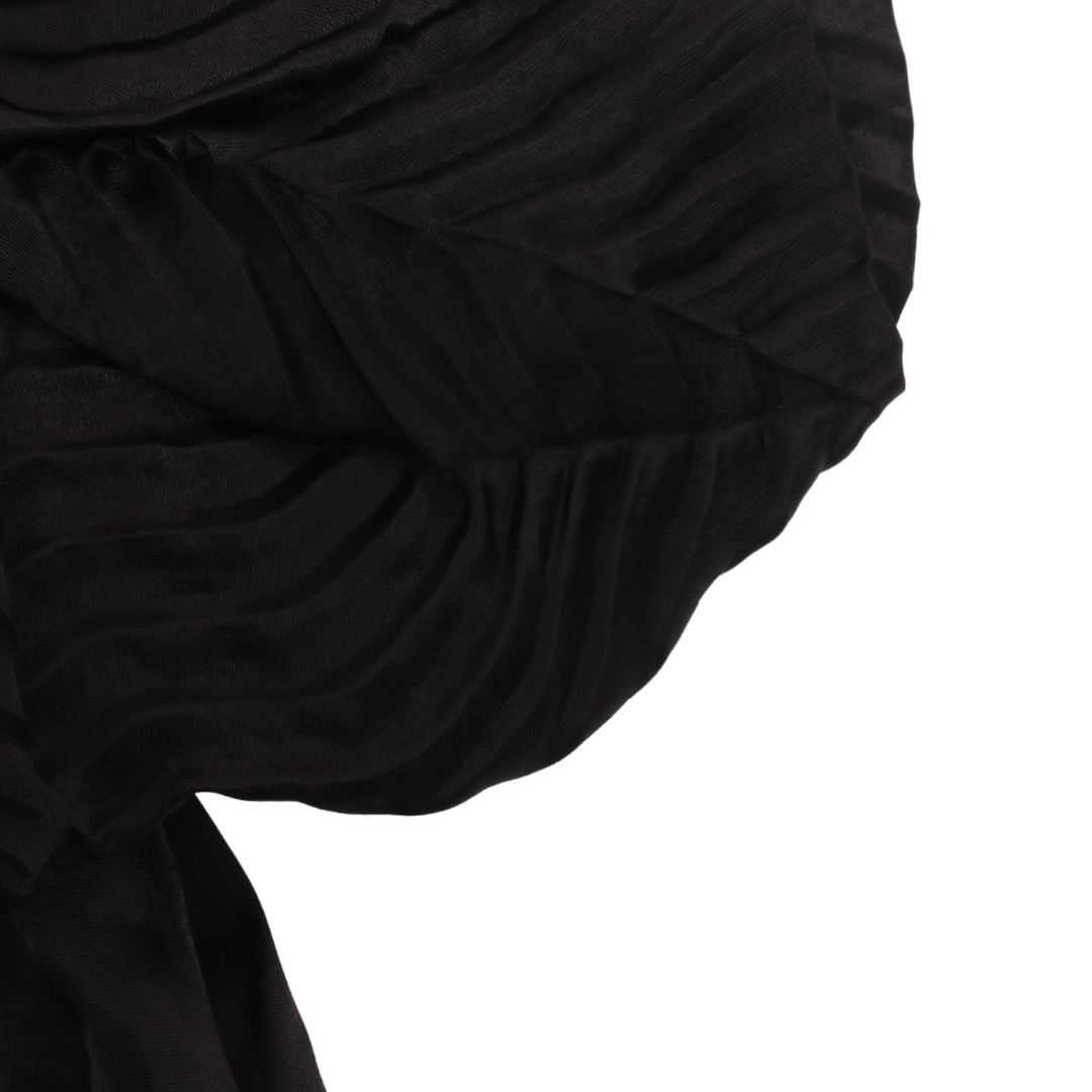 PRADA(プラダ)のプラダ フロントビジュー シルクワンピース ドレス ショルダープリーツ 黒 38 レディースのワンピース(ロングワンピース/マキシワンピース)の商品写真