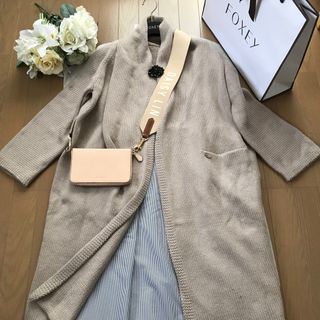 ♦︎新品♦︎FOXEY フォクシー　ニットコート　cafe blanc