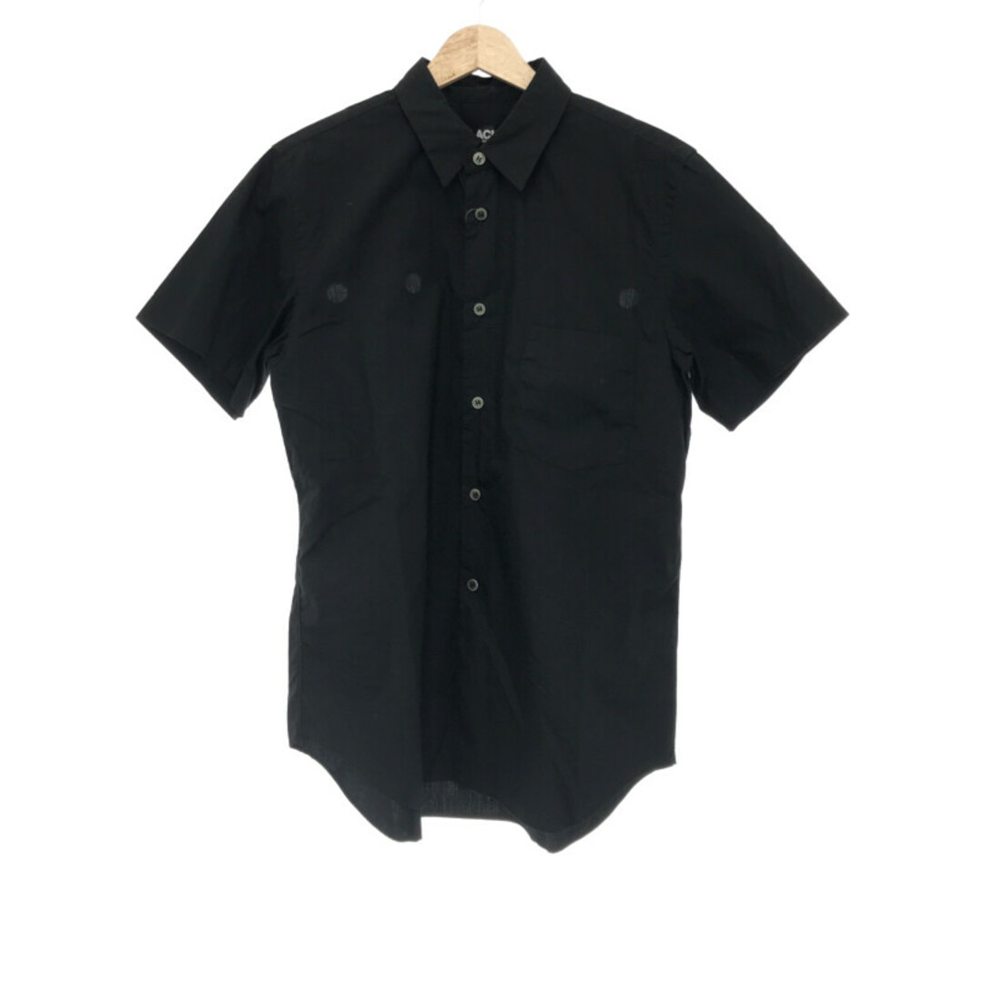 BLACK COMME des GARCONS(ブラックコムデギャルソン)のBLACK COMME des GARCONS ブラック コムデギャルソン 18SS ハトメスタッズショートスリーブシャツ ブラック M 1A-B003 メンズのトップス(シャツ)の商品写真