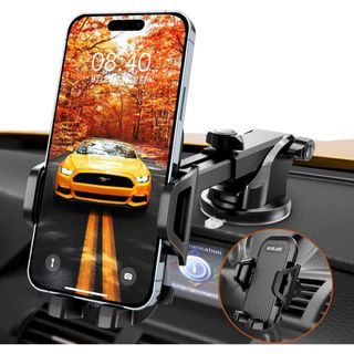 BLUELAGE 4~7インチスマホホルダー 車 スマホスタンド 360℃回転(車内アクセサリ)