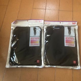 ユニクロ(UNIQLO)の(新品未開封)ユニクロヒートテックタイツ，レギンス160黒2枚セット(パンツ/スパッツ)