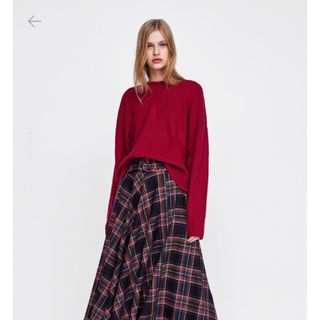 ザラ(ZARA)のお値下げ‼️ZARAチェック柄スカート (ロングスカート)