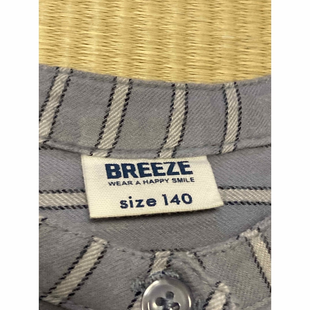BREEZE(ブリーズ)のBREEZEシャツワンピ　140cm キッズ/ベビー/マタニティのキッズ服女の子用(90cm~)(ワンピース)の商品写真