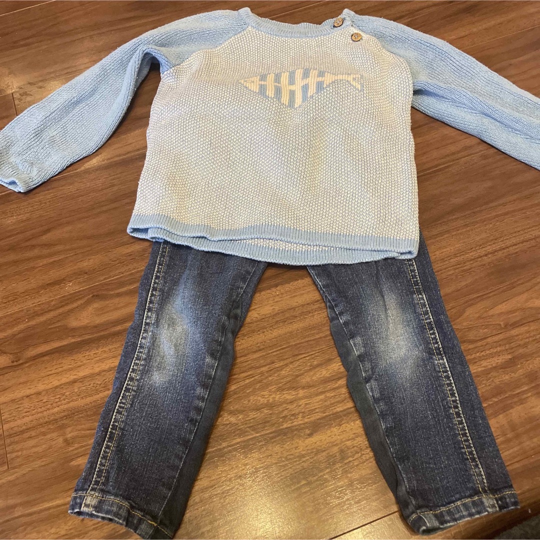 ZARA KIDS(ザラキッズ)の子供服3歳セット⭐︎ニット、デニムセット⭐︎ キッズ/ベビー/マタニティのキッズ服男の子用(90cm~)(その他)の商品写真