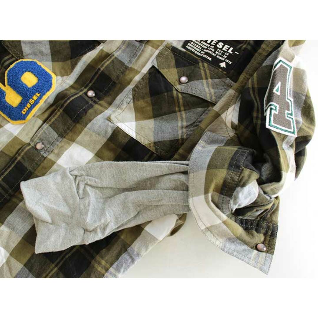 DIESEL(ディーゼル)の[ディーゼルキッズ/DIESEL kids]140cm  長袖シャツ カーキ×黒系【中古】子供服 キッズ kids ジュニア 男の子 春秋 122032 キッズ/ベビー/マタニティのベビー服(~85cm)(シャツ/カットソー)の商品写真