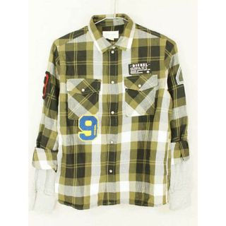 ディーゼル(DIESEL)の[ディーゼルキッズ/DIESEL kids]140cm  長袖シャツ カーキ×黒系【中古】子供服 キッズ kids ジュニア 男の子 春秋 122032(シャツ/カットソー)