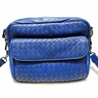 ボッテガヴェネタ(Bottega Veneta)のボッテガヴェネタ ショルダーバッグ ☆ 199752 ブルー系 レザー イントレチャート メンズ レディース 兼用 ▼ 斜め掛け BOTTEGAVENETA 5J(ショルダーバッグ)