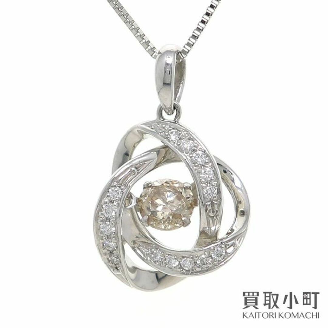 ご注意くださいPT ダイヤモンド ネックレス 0.10CT