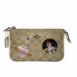 COACH - 美品 COACH コーチ シグネチャー PVC 小物入れ 化粧ポーチ