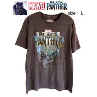 マーベル(MARVEL)のBlack Panther　ブラック・パンサー　Tシャツ　L　グレー　USA古着(Tシャツ/カットソー(半袖/袖なし))