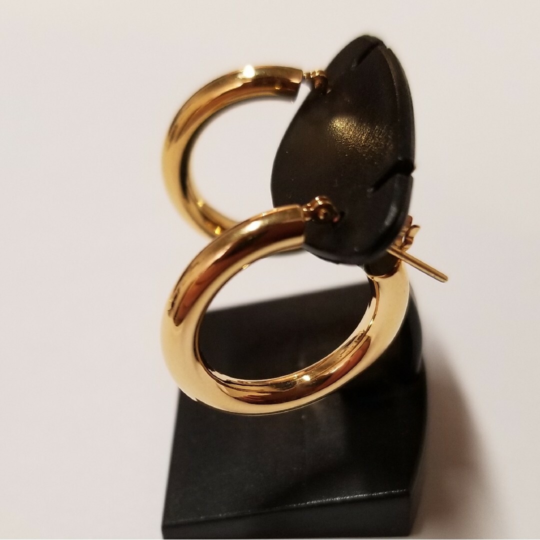 新品 K18シンプルフープピアス(リングピアス) サイズ3mm×20mmの通販 by