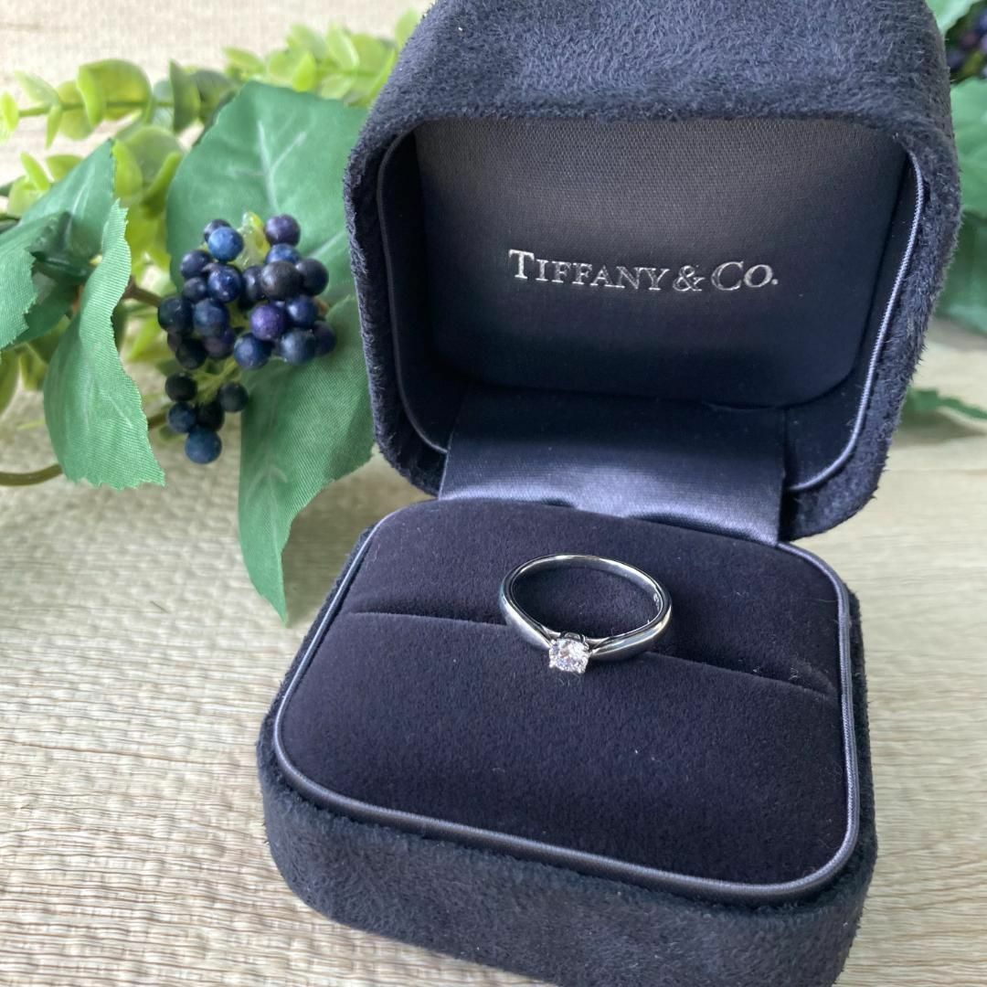 Tiffany & Co.(ティファニー)のティファニー ダイヤモンドリング 8号 0.22ct プラチナ Pt950 レディースのアクセサリー(リング(指輪))の商品写真