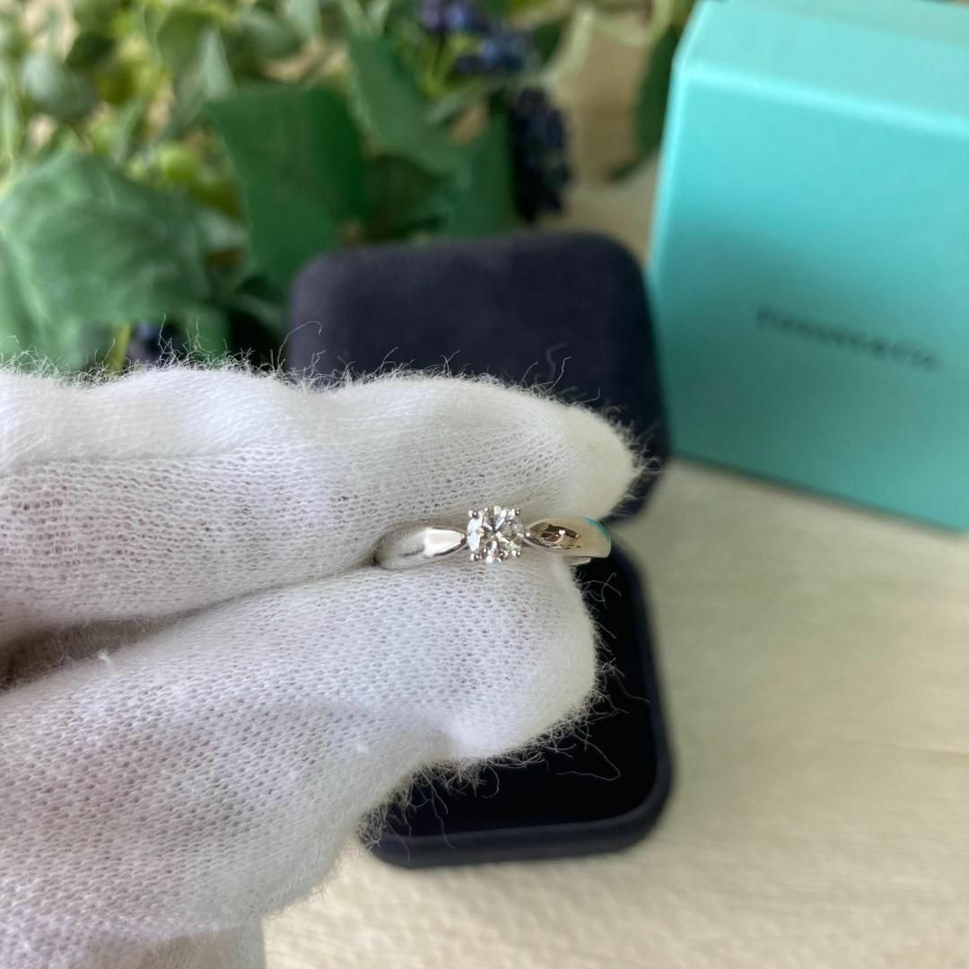 Tiffany & Co.(ティファニー)のティファニー ダイヤモンドリング 8号 0.22ct プラチナ Pt950 レディースのアクセサリー(リング(指輪))の商品写真