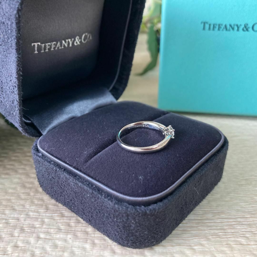 Tiffany & Co.(ティファニー)のティファニー ダイヤモンドリング 8号 0.22ct プラチナ Pt950 レディースのアクセサリー(リング(指輪))の商品写真