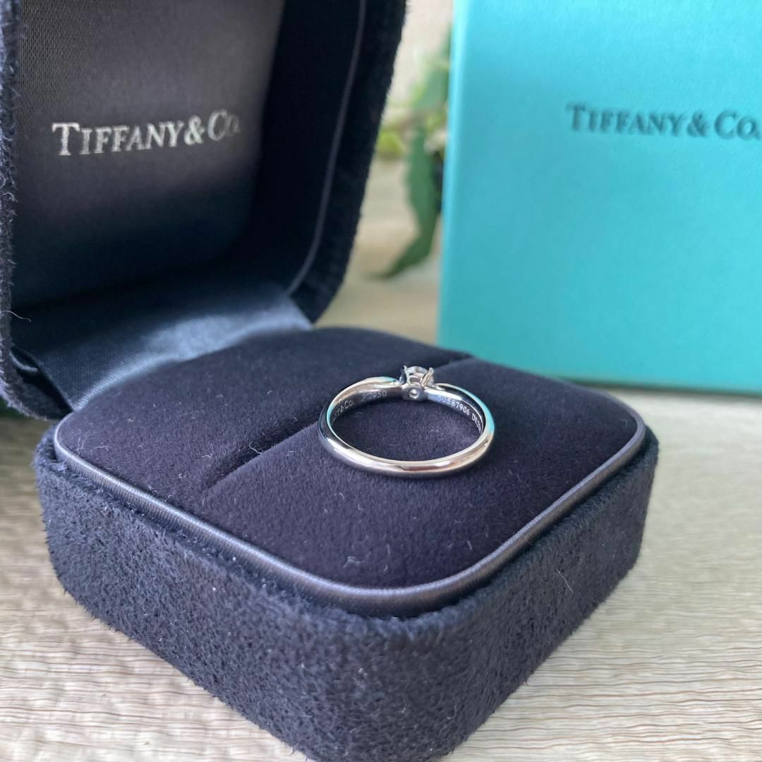 Tiffany & Co.(ティファニー)のティファニー ダイヤモンドリング 8号 0.22ct プラチナ Pt950 レディースのアクセサリー(リング(指輪))の商品写真