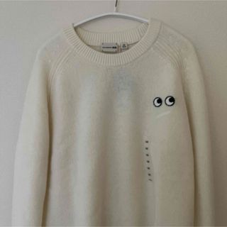 アニヤハインドマーチ(ANYA HINDMARCH)のアニヤハインドマーチ　UNIQLO キッズ　160 ホワイト(ニット/セーター)