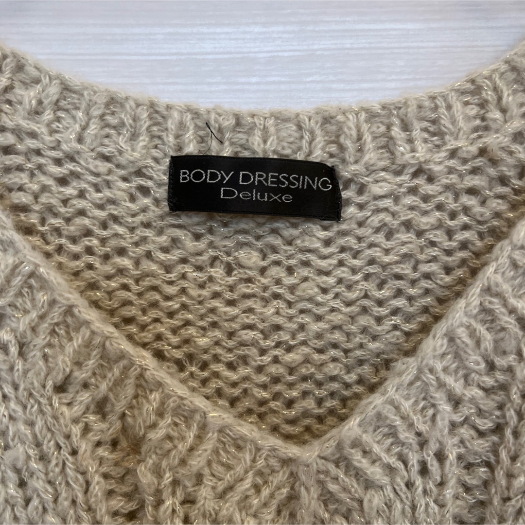 BODY DRESSING Deluxe(ボディドレッシングデラックス)のBODY DRESSING Vネック　ニット　ざっくり レディースのトップス(ニット/セーター)の商品写真