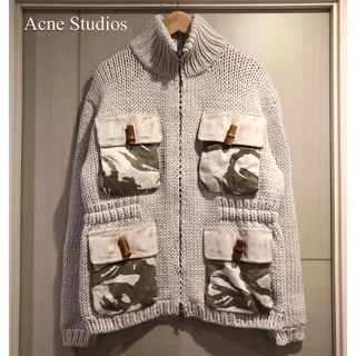 アクネストゥディオズ(Acne Studios)のACNE STUDIOS  チャンキーニットジャケット【新品】(ブルゾン)