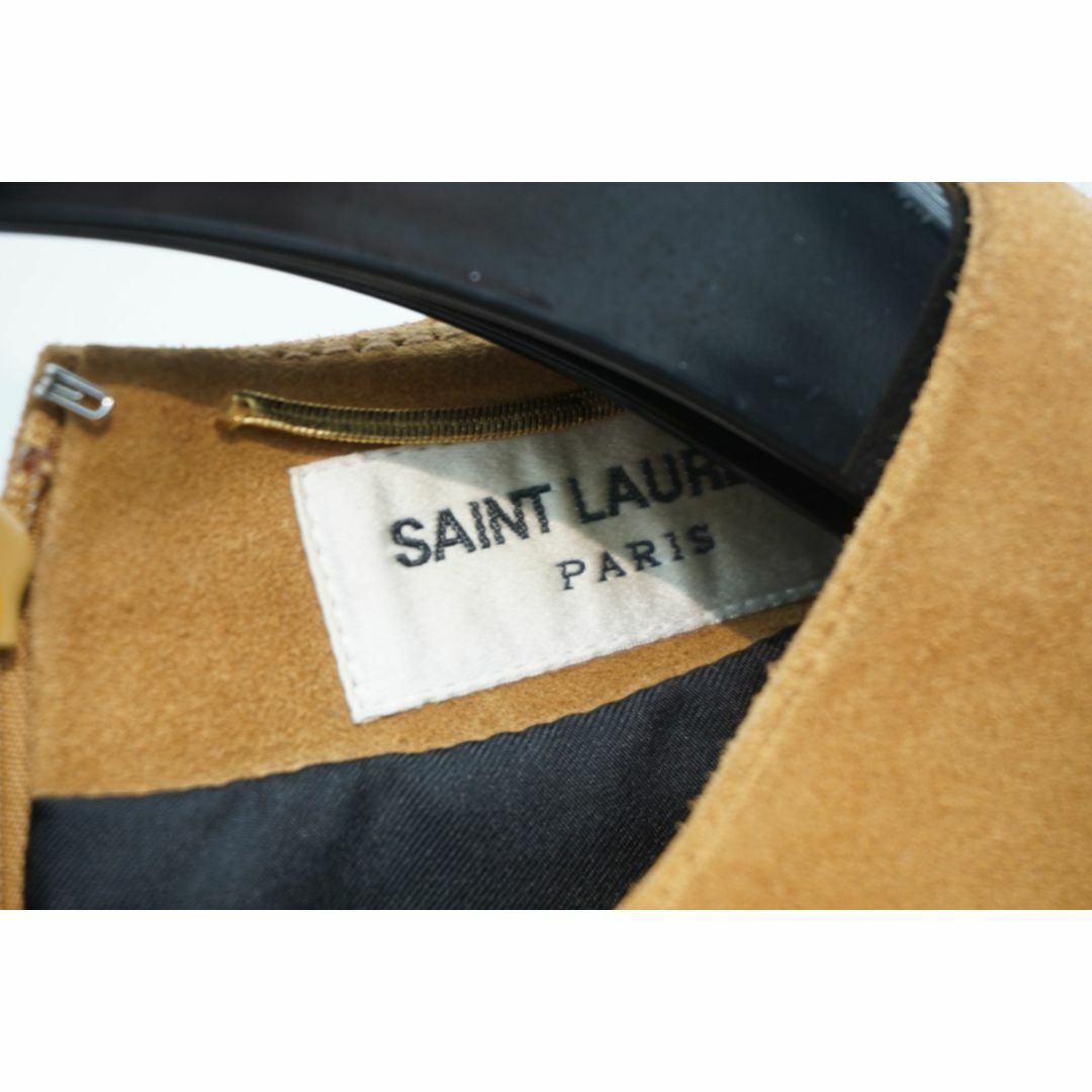 Saint Laurent(サンローラン)の極美品 正規サンローラン スエード レザー ドレス ワンピース本物1115N▲ レディースのワンピース(ひざ丈ワンピース)の商品写真