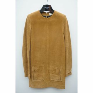 サンローラン(Saint Laurent)の極美品 正規サンローラン スエード レザー ドレス ワンピース本物1115N▲(ひざ丈ワンピース)