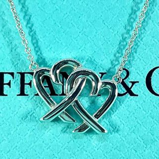 ティファニー(Tiffany & Co.)のティファニー ダブル ラヴィングハート クロス ネックレス　シルバー★448(ネックレス)