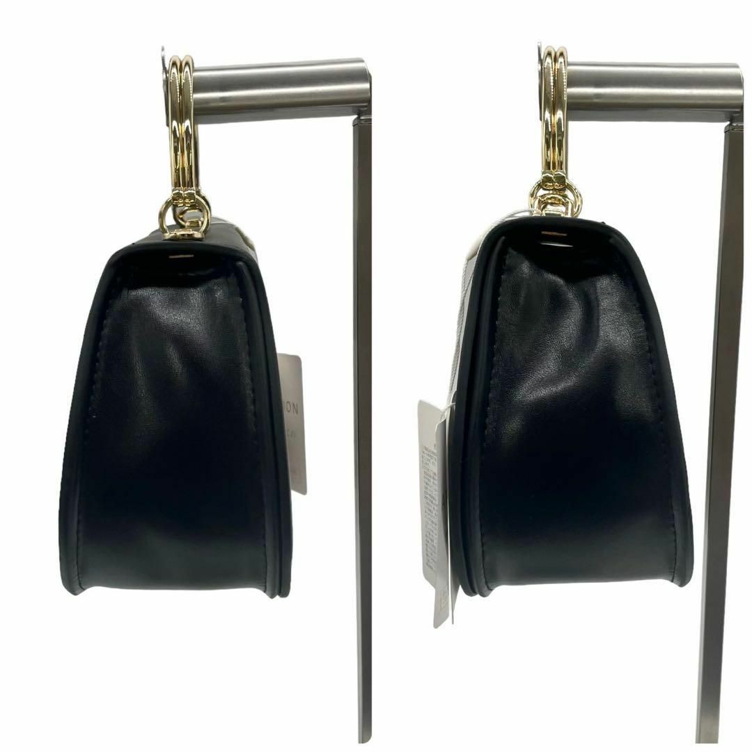 極美品　ハンドバッグ　チェーンショルダーバッグ　トップハンドル　黒　ブラック レディースのバッグ(ハンドバッグ)の商品写真