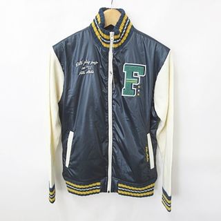 フィラ(FILA)のフィラ ゴルフ ジャケット ニット 中綿 ジップ 紺 ネイビー アイボリー M(ウエア)