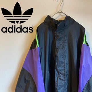 アディダス(adidas)のアディダス トラックジャケット Lサイズ チュニジア製 90s adidas(ナイロンジャケット)