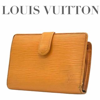 ルイヴィトン(LOUIS VUITTON)のルイヴィトン　ヴィエノワ　がま口　折り財布　エピレザー　オレンジ　本革　正規品(財布)