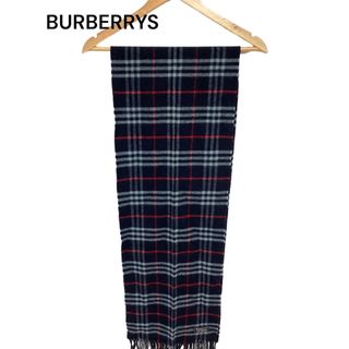 バーバリー(BURBERRY)の♡大人気♡バーバリーズ　ノバチェック　マフラー　ラムウール　ネイビー(マフラー/ショール)