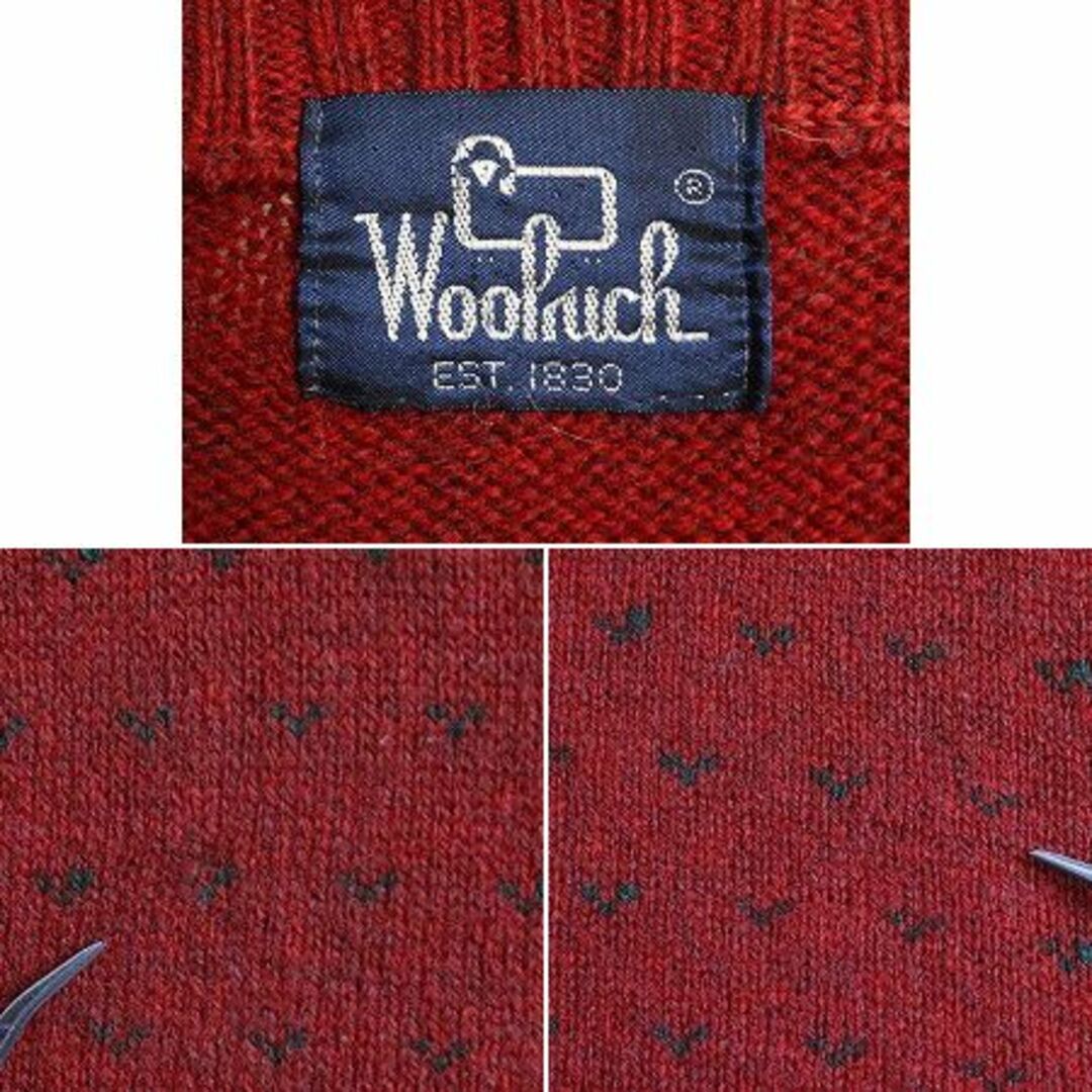 WOOLRICH - 80s ウールリッチ カモ 総柄 ウール 二ット セーター WOOLRICH - 80s ウールリッチ カモ 総柄 ウール 二ット セーター